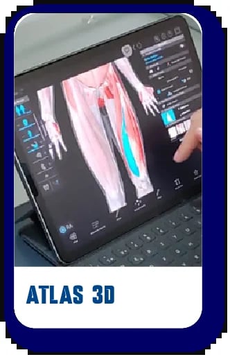 Atlas 3D software interface displayed on tablet showing 3D clothing design with pink garment and editing tools
